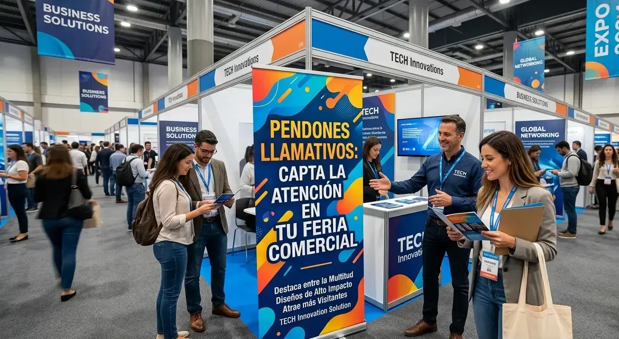 Pendones llamativos: La clave para captar la atención en tu próxima feria comercial